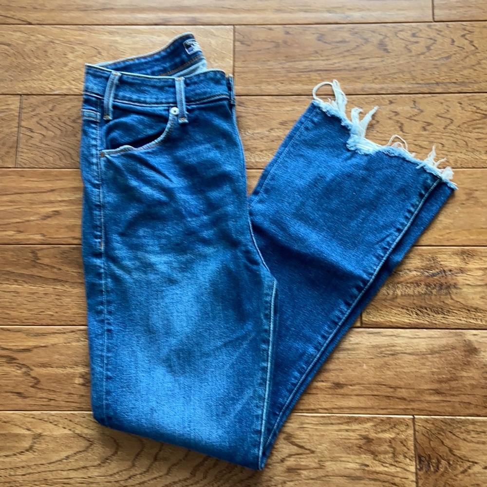 A&F high rise ankle flare